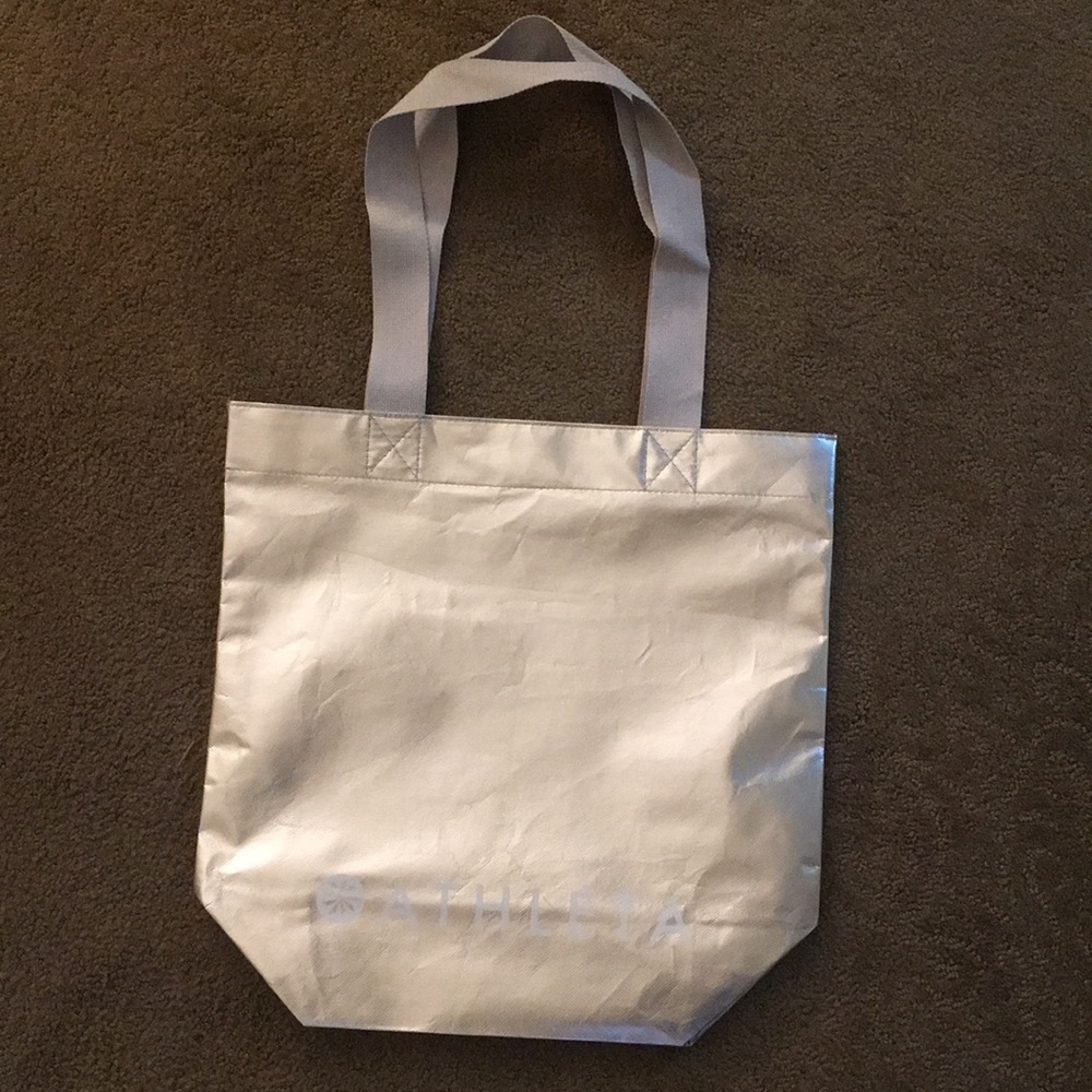 COPY - Athleta Reusable Bag Metallic Silver